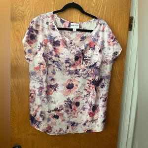 Ava&Viv watercolor raglan blouse 2X